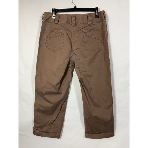 Rafaella Women's Mocha Brown Wide Leg Capri Cropped Pants Size 12 Neutral Y2K - Picture 10 of 12